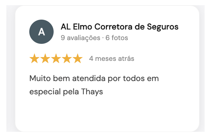 Avaliação Google - Marciana Amaral