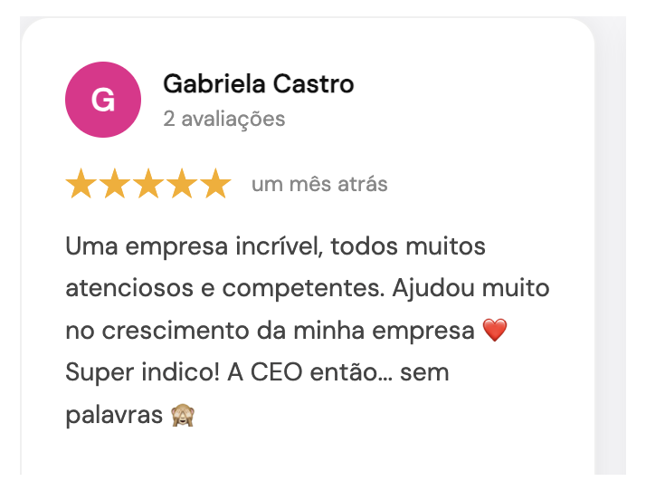 Avaliação Google - Phablo Santiago