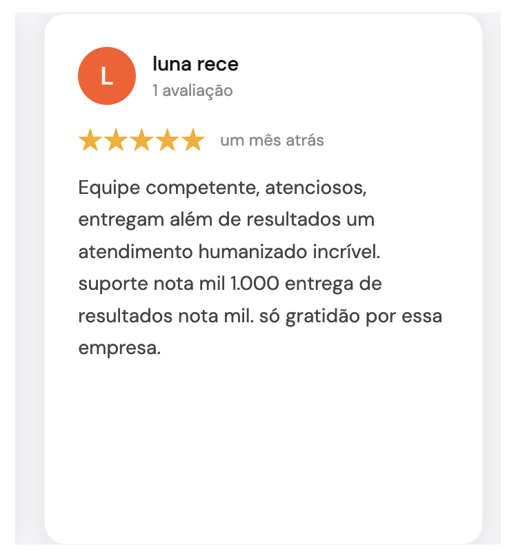 Avaliação Google - AL Elmo Corretora de Seguros